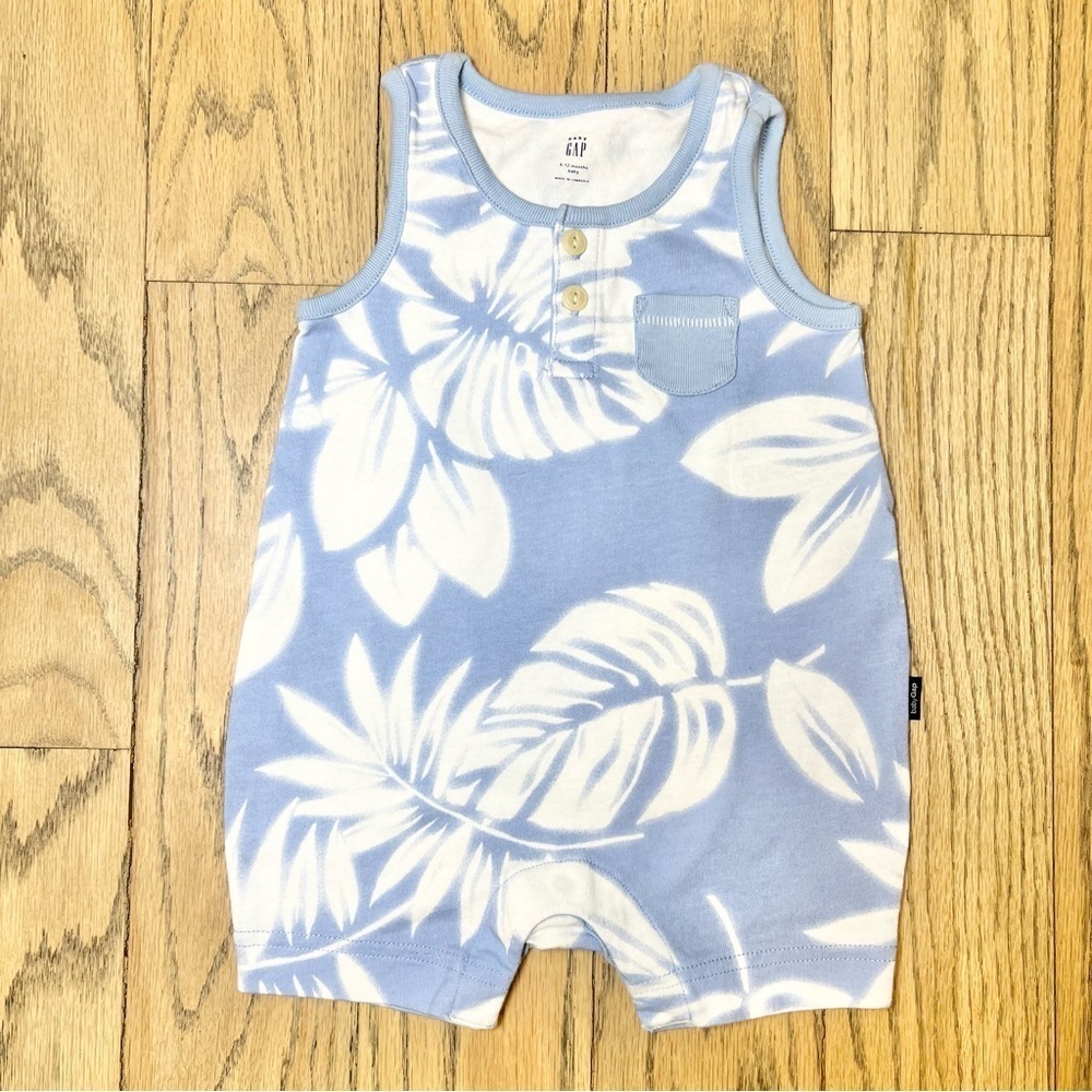 Baby Gap Baby Palm Tree Graphic Shorty One Piece Size 6-12 Months
